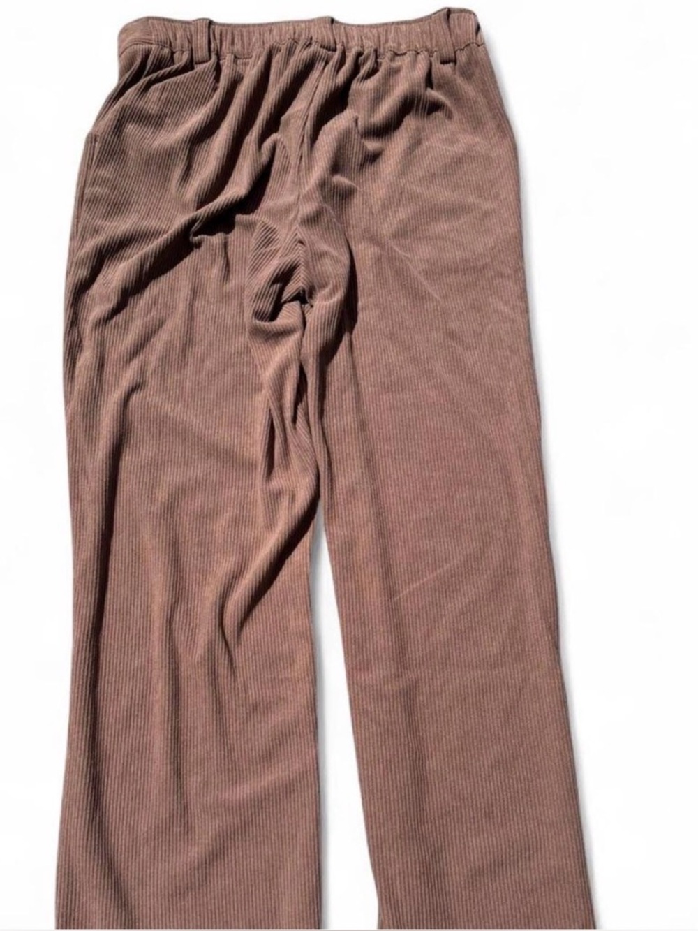 BRAND NEW Halara AuraCord Cloud Corduroy Wide Leg Pants Brown Taupe Small